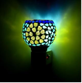 Glass kapoor dani, electric camphor diffuser electic camphor burne, |multipurpose incense aroma dhoop dani|camphor burner diffuser|electrical night lamp for office, home (m 31)