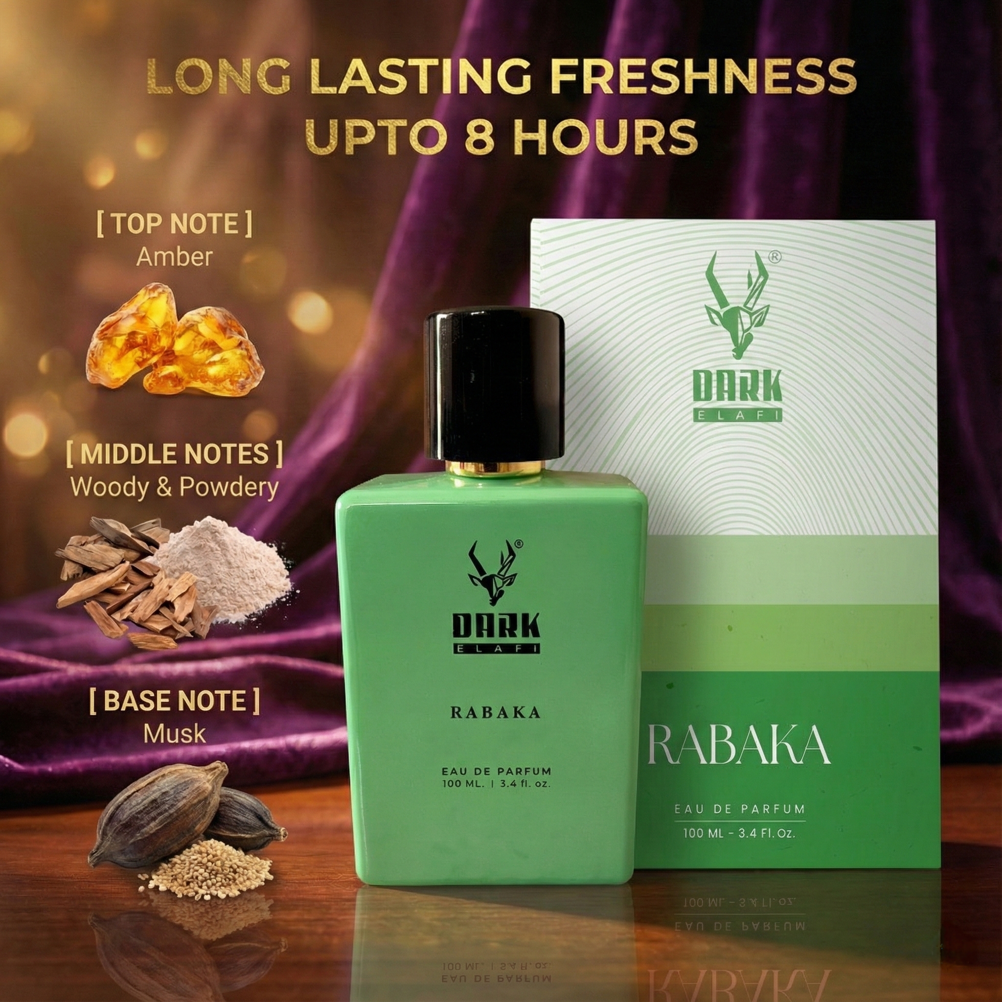 RABAKA – Amber Woody Musk Perfume by Dark Elafi (100ml) RABAKA – Amber Woody Musk Perfume by Dark Elafi (100ml)
